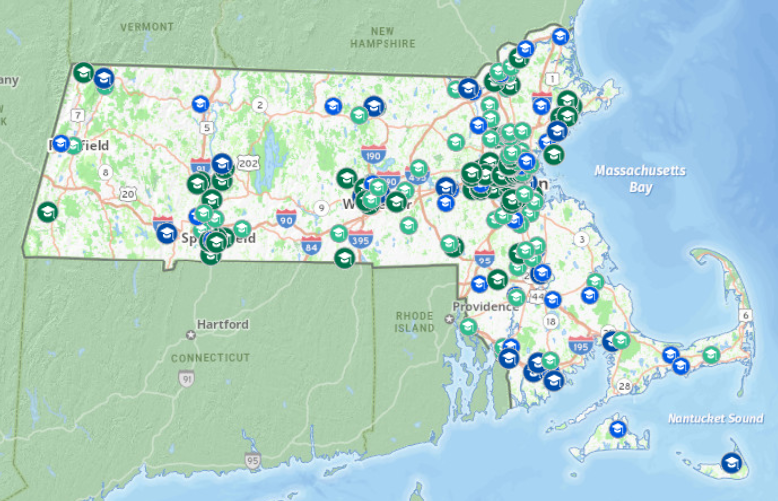 basemap 100 percent opacity with colleges
